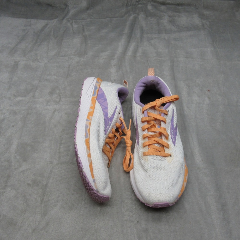 Brooks Womens‎ Running Shoes 8.5B White Revel 6 Lightweight Lace Up Jog Active